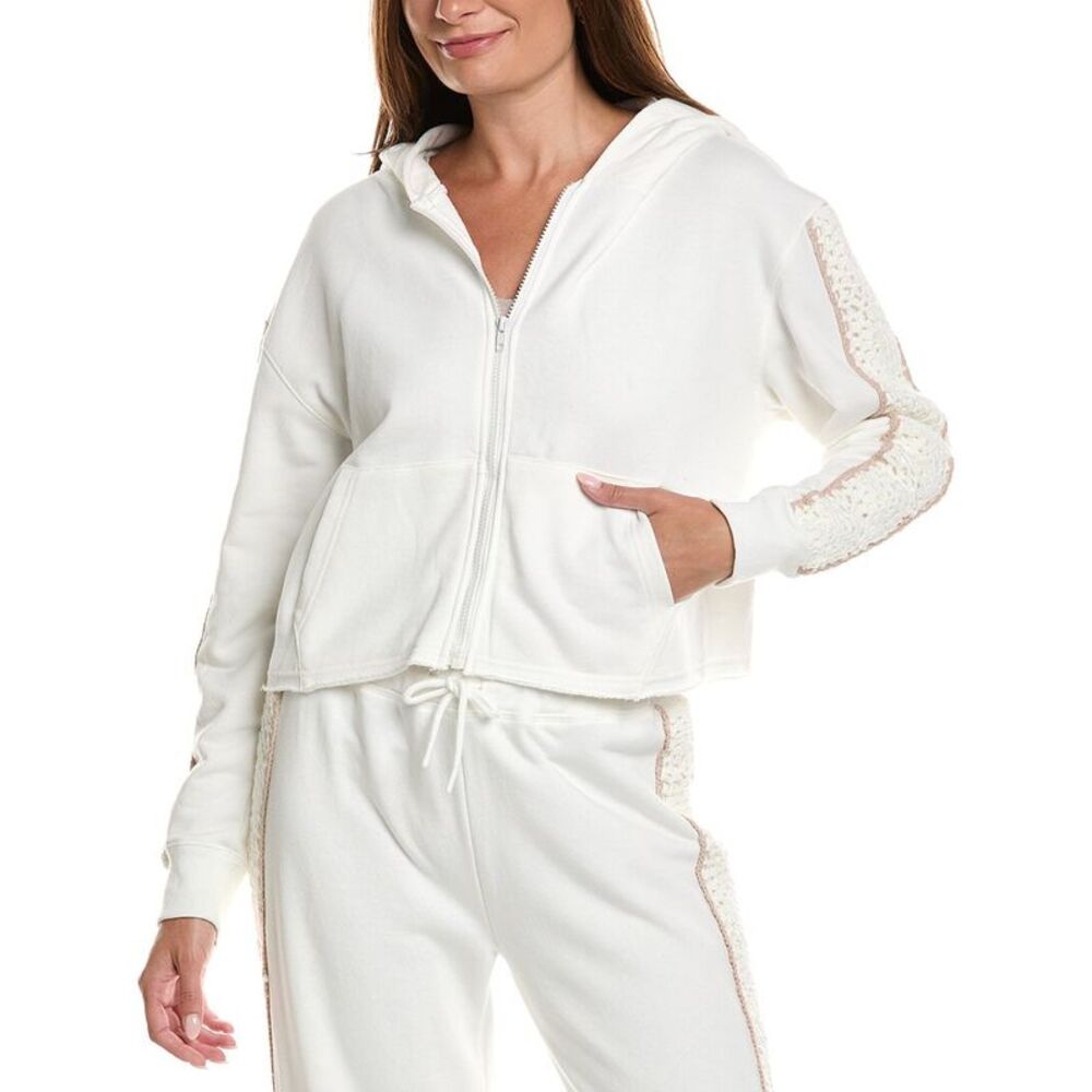 Vintage Havana Womens  French Terry Jacket, White